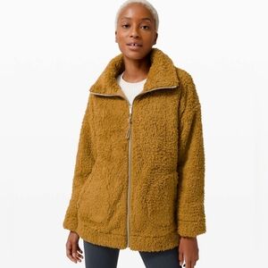 lululemon athletica Women's Mustard Teddy Fleece Zip Jacket